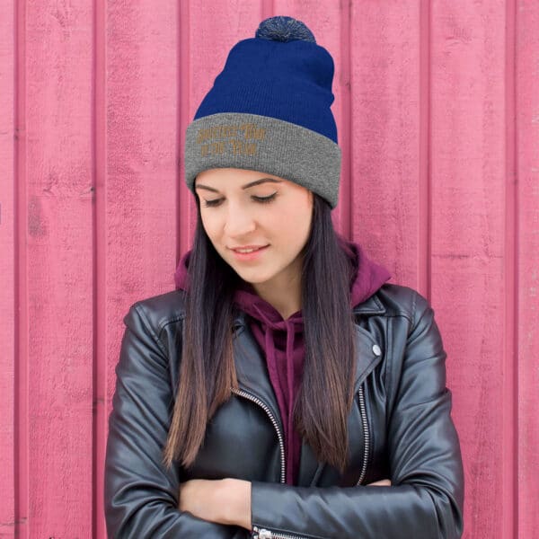 Pom-Pom Knit Cap "Sweetest Time Of The Year" - Image 3