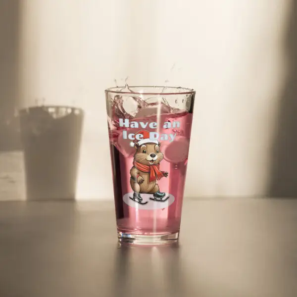 Shaker Pint Glass "Have an Ice Day"